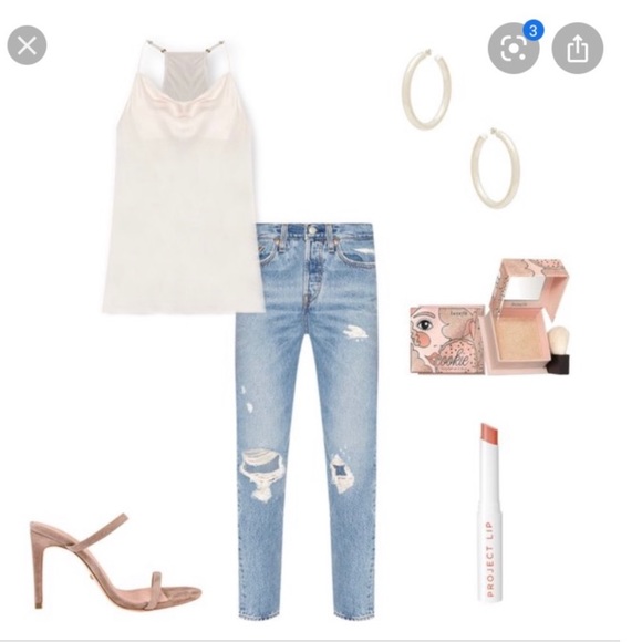 NWT LEVIS HIGH RISE DISTRESSED JEANS - Picture 4 of 9